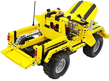 BKWJ RC 2In1 2.4G Car Model Pickup Truck Building Blocks Kits Wagon Head Radio Remote Control Building Block Off-Road Vehicle Model Bricks Rc