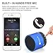 Bluetooth Speaker Wireless, Forcovr Mini Stereo Speakers Portable with HD Sound and Bass, Handsfree Call, AUX Input Jack for TV, Computer, Outdoor Small Speakers V4.2 for Travel&Hiking,Camping(Blue)