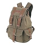 Koolertron Canvas Shoulder Bag with Waterproof Cover for DSLR Cameras