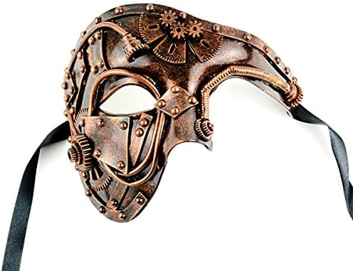 Mask-It 48158 Copper Steam Punk Half Face Mask