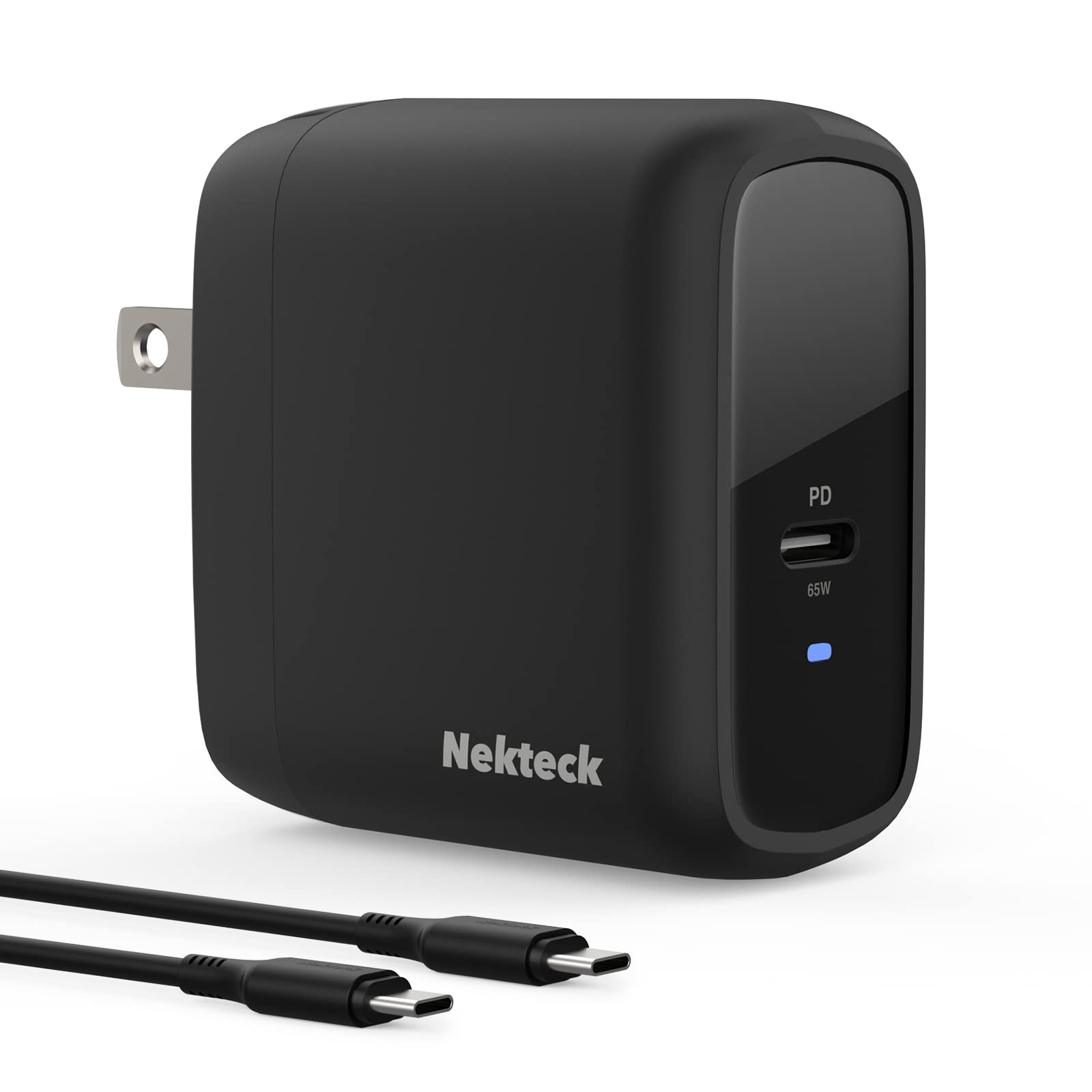 65W USB-C Charger, Nekteck Fast Charging Compatible with MacBook Air/Pro, Single-Port PD Laptop Charger with GaN II Technology, Compact & Stable
