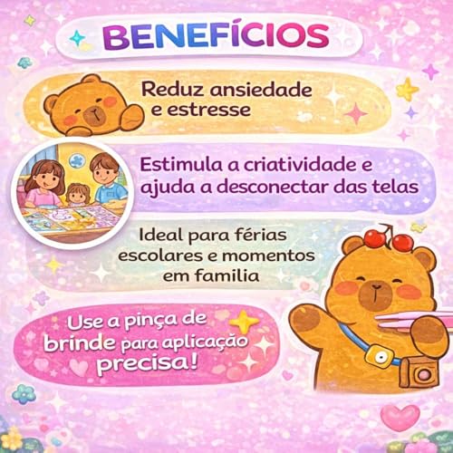 Caderno Adesivo 3D Com 8 Cenários Criativos DIY Com Pinça Stickers Spiral Adultos e Crianças Cores Sortidas Premium