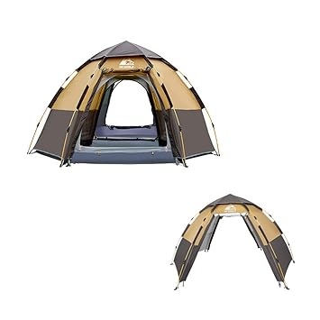 LHY TRAVEL Zelt Outdoor Automatik Zelt 5-8 Personen Hexagon Zelt Campingurlaub einseitig 140CM, Diagonale 283CM, hohe 168CM m