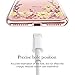 Sunba Youth Phone Case, Clear iPhone 6s Plus Case for Girls, Garden Floral Flower with Swarovski Element Crystal for iPhone 6 Plus 6S Plus, Transparent Hard PC, Rosegold-Flower