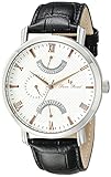 Lucien Piccard Men's LP-10340-02S-RA Verona Stainless Steel Watch with Black Leather Band