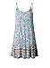 Womens Boho Beach Dress - Floral Spaghetti Strap Sleeveless V Neck A line Swing Casual Sundress Beachwear