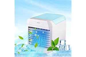 RUUTCASY Portable Air Conditioner Fan,USB Powered Air Cooler,Humidifier,Personal Mini Air Cooler Ultra Quiet Cooling Fan Suit For Family Travel Office
