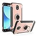 Samsung Galaxy J7 Refine Case,J7 2018,J7 Star,J7 Aura,J7 Aero,Galaxy J7 Top,J7 Crown,J7 Eon Case,GETE 360 Degree Rotating Ring Holder Kickstand Protective Cover (Rose Gold)