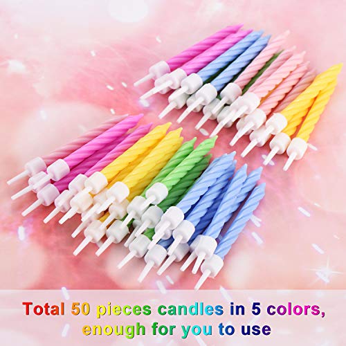 6 Blulu+Candles+Metallic+Birthday+Decorations