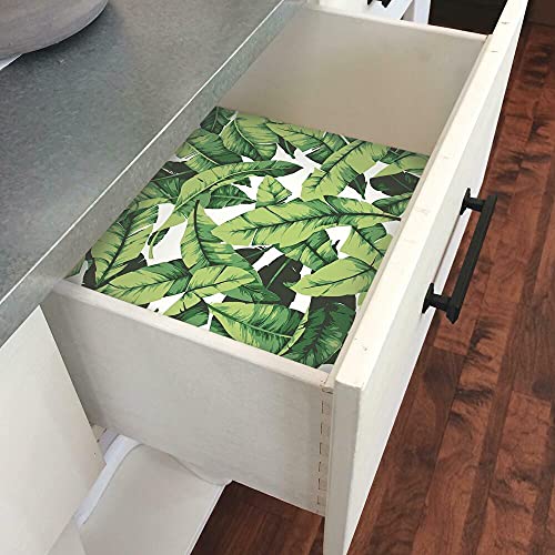 RoomMates RMK11045WP Tropical Palm Leaf Green Peel and Stick Wallpaper