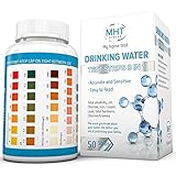 Drinking water test strips 9 in 1 by MHT - Drinking Water, Ponds, Aquariums, Test in Seconds for Total Chlorine, Alkalinity & pH, Metals