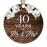 Christmas Tree Ornament 40th Fortieth Wedding