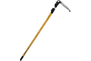 RIGCRAFTOR – Heavy Duty Telescopic Truck Cargo Grabber Tool – 8FT Extendable Pickup Bed Hook with Serrated Non-Slip Head – Long Reach Cargo Retriever for Truck Beds & Trailers – Lightweight Steel