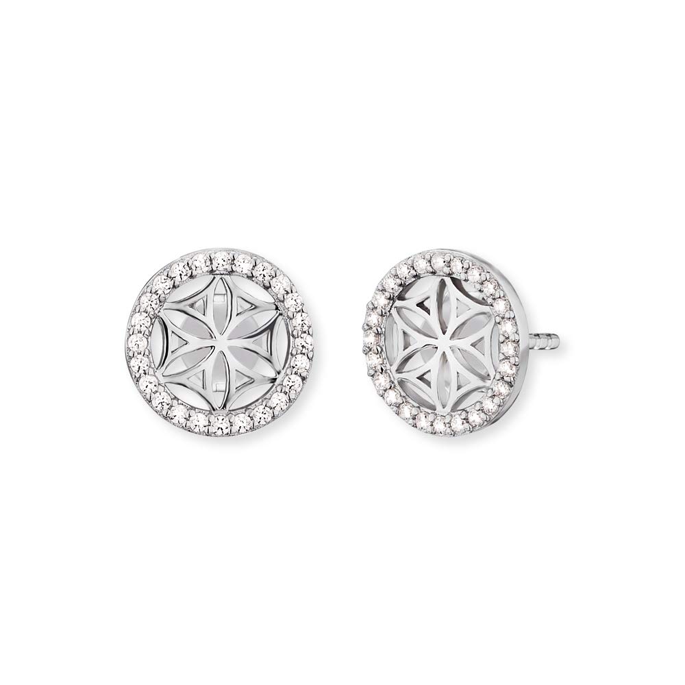 Angel Whisperer Lilli Flower Stud Earrings | 925 Sterling Silver • Elegant Floral Look