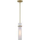 VAXCEL Vilo Gold Brass Contemporary Mini Pendant Ceiling Light White Glass