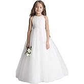 Abaowedding Flower Girls Tulle Chiffon Dresses Kids Wedding Party Pageant Ball Gowns