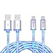 Tenfly Premium LED Glow in Dark High Speed USB 2.0 A Male to Micro USB B Cable Charge & Sync Cord for Android (Android*2 pack)