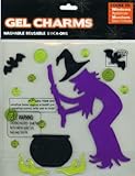 Halloween Witch and Cauldron Gel Window Clings