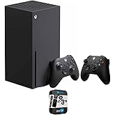 Microsoft RRT-00001 Xbox Series X 1TB SSD Gaming Console with Dual Controllers Bundle with 3 YR CPS Enhanced Protection Pack