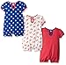 Disney Baby Minnie 3 Pack Rompers,pink/blue/white, 3-6 Months