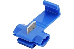 PRECIHW 100pcs Solderless Quick Splice Snap Wire Connectors, 18-14 AWG Splice Connector (Cable Joiner), Blue Cold Pressed Insulated Electric Wire Crimp Connectors