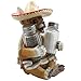 South of the Border Chihuahua Glass Salt and Pepper Shaker Set with Decorative Holder Figurine for Southwestern & Mexican Bar Sculptures and Statues As Kitchen Decor Spice Racks and Gifts for Pet or