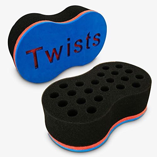 Kasimedo Afro Big Holes Hair Twist Brush Sponge Magic Wave Barber Hair Care Tool For Dreads Afro Locs Twist Curl (1 Pack)