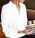 Farktop Women's Summer Long Sleeve Casual Loose Chiffon T Shirt Blouse Tops