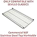 Seville Classics NSF-Certified Storage Extra-Shelf for Stainless-Steel Commercial-Grade Work Table, 48