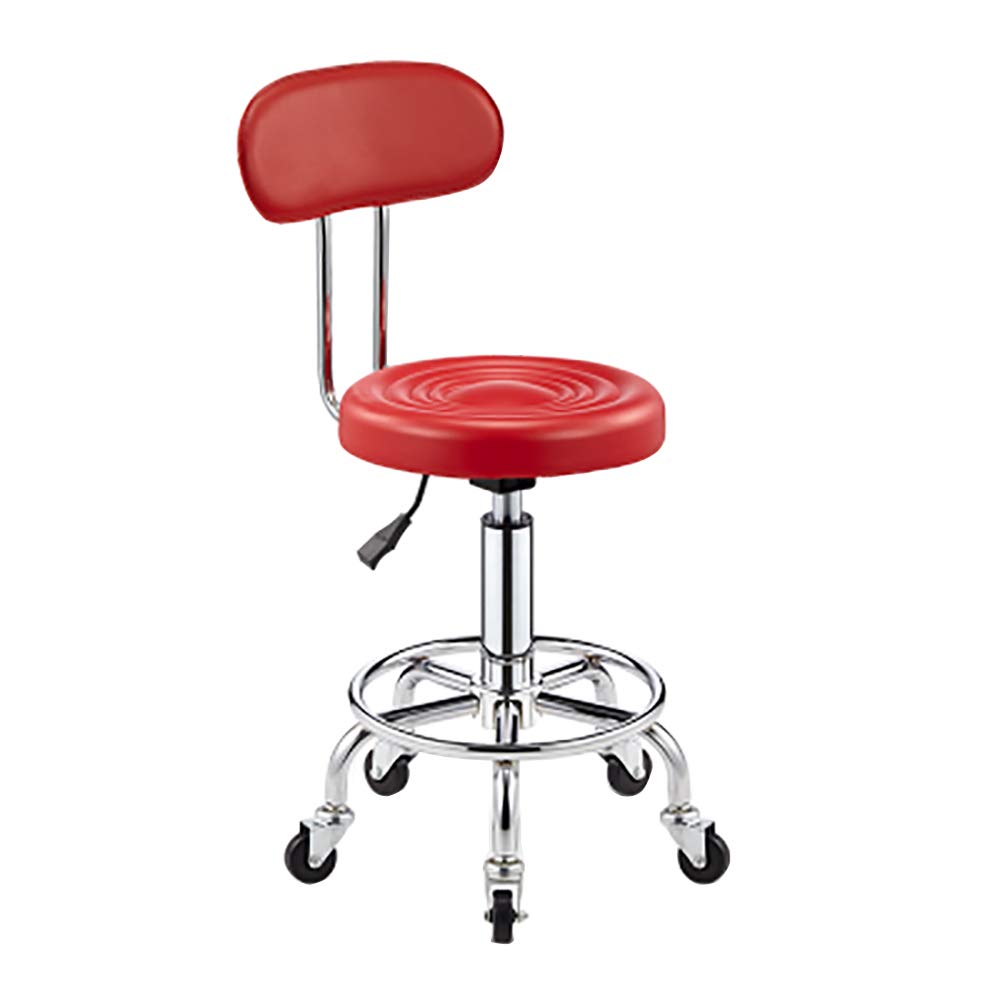 CHAR, work bench with backrest, swivel chair, office stool, height