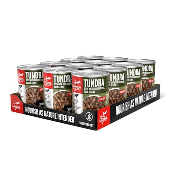 ORIJEN REAL MEAT SHREDS, GRAIN-FREE, TUNDRA STEW, PREMIUM WET DOG FOOD