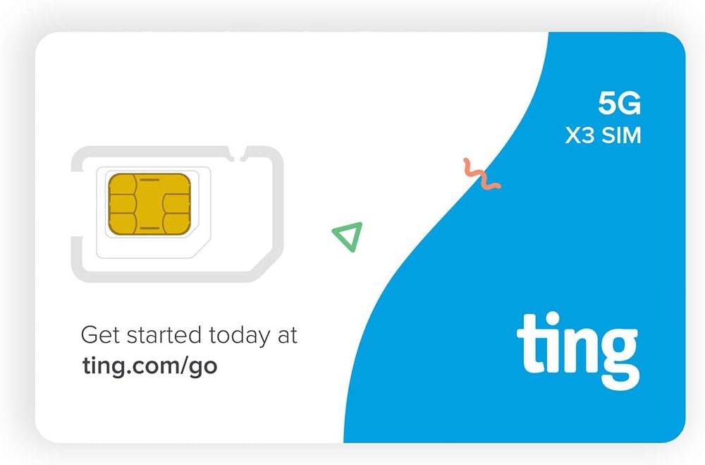 Ting Mobile Sim Card kit for Unlocked Phones - Bring Your own Compatible Phones - Unlimited Talk & Text Plan Starts at $10/Month