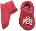 Two Feet Ahead NCAA Newborn Infant Booties with Gift Box, Ohio State Buckeyes, Solid