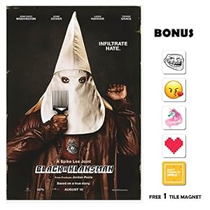 Image of Blackkk Movie Poster 13 in x 19 in Poster Flyer Borderless + Bonus 1 Free Tile Magnet