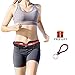 Running Belt for Hands-Free Workout 2 Expandable Pocket Sweat-proof Reflective Waist Pack Fit Phones Up to 6 Inches Belt Bag for Outdoor Sport Running Cycling Hiking Fitness (Red black)