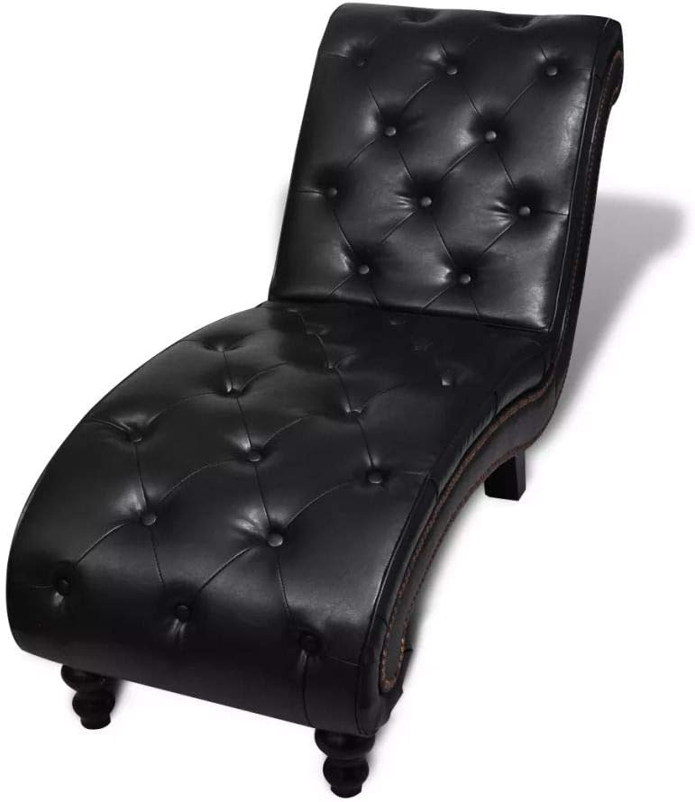 Chaise Lounge Sofa Chesterfield Brown Button Tufted Amazon.co.uk