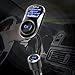 Bluetooth FM Transmitter For Car, Bullker Wireless Bluetooth Radio Receiver Car Kit Adapter With Quick Charger 3.0 Car Charger, 1.4 inch Display, Support AUX Input/Output, TF Card/Hands-Free Calling