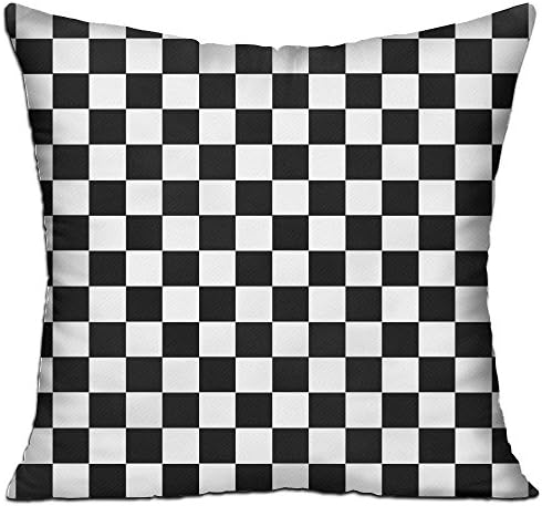ART TANG Throw Pillow Cases Cushion Protector For Sofa Bedroom Car - Race Waving Checkered Flag Pillow Covers - Inserts Are Not Included - 18" X 18"