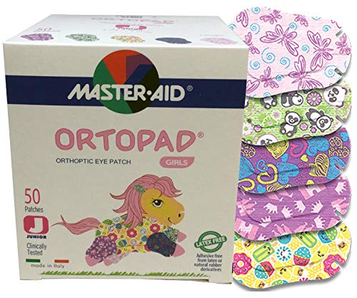 Ortopad Bamboo for Girls Eye Patches (50 Per Box) (Junior Size)