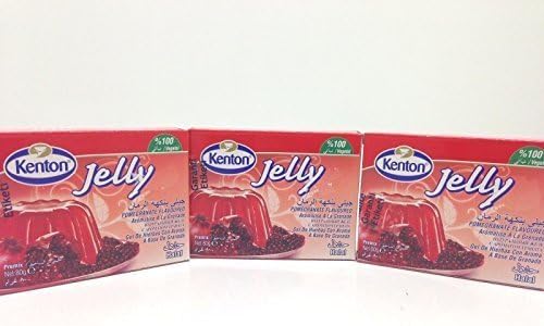 Pomegranate Flavored Jelly Powder, Halal, Turkish, Kenton, 3 Pack by Kenton