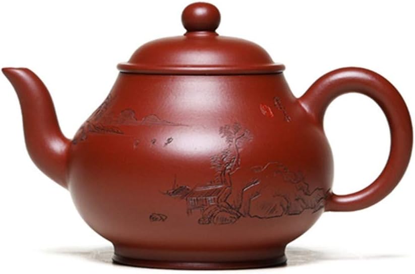XinQuan Wang Pear-shaped pot teapot ore Da Hong Pao tea (Color : Red)