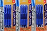 Promarx Grippy Set of 3 (4 Pack) Blue Ink Pens - (12 Pens Total)