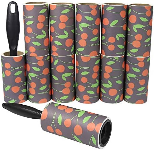 Leideur 12pcs Lint Rollers Sticky Rollers 720 Sheets Adhesive Lint Brush Pet Hair Remover for Pet Hair on Clothes Carpet and Sofa