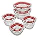 Rubbermaid Easy Find Lids Glass Food Storage and Meal Prep Containers, Set of 5 (10 Pieces Total)