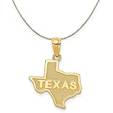 The Black Bow 14k Yellow Gold State of Texas Necklace