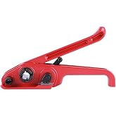 MYFAMIREA Heavy Duty Poly Strapping Tensioner and Cutter Manual Banding Tools Windlass for 1/2" -3/4" Width Polyester Polyproplyn Strap - Passion Red