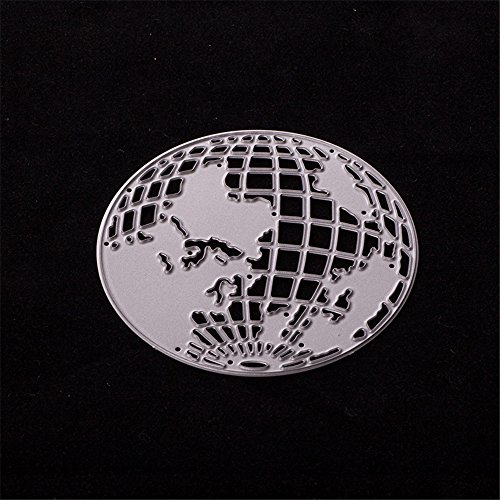 Dream_light Metal Cutting Dies, Embossing Dies Stencil Template Mould for DIY Scrapbooking Photo Album Paper Card Making Craft Wedding Party Decoration DIY Gift, Die-Cuts (Globe)
