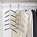 YUREN Friction Blouse Tree Hangers Space Saving Multiple Shirt Hangers Clothes Hangers Organizer - 5 Layers Coats Hanger (Pack of 3)