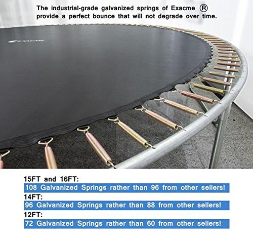 image for ExacMe High Weight Limit Trampoline with Safety Pad & Enclosure Net an