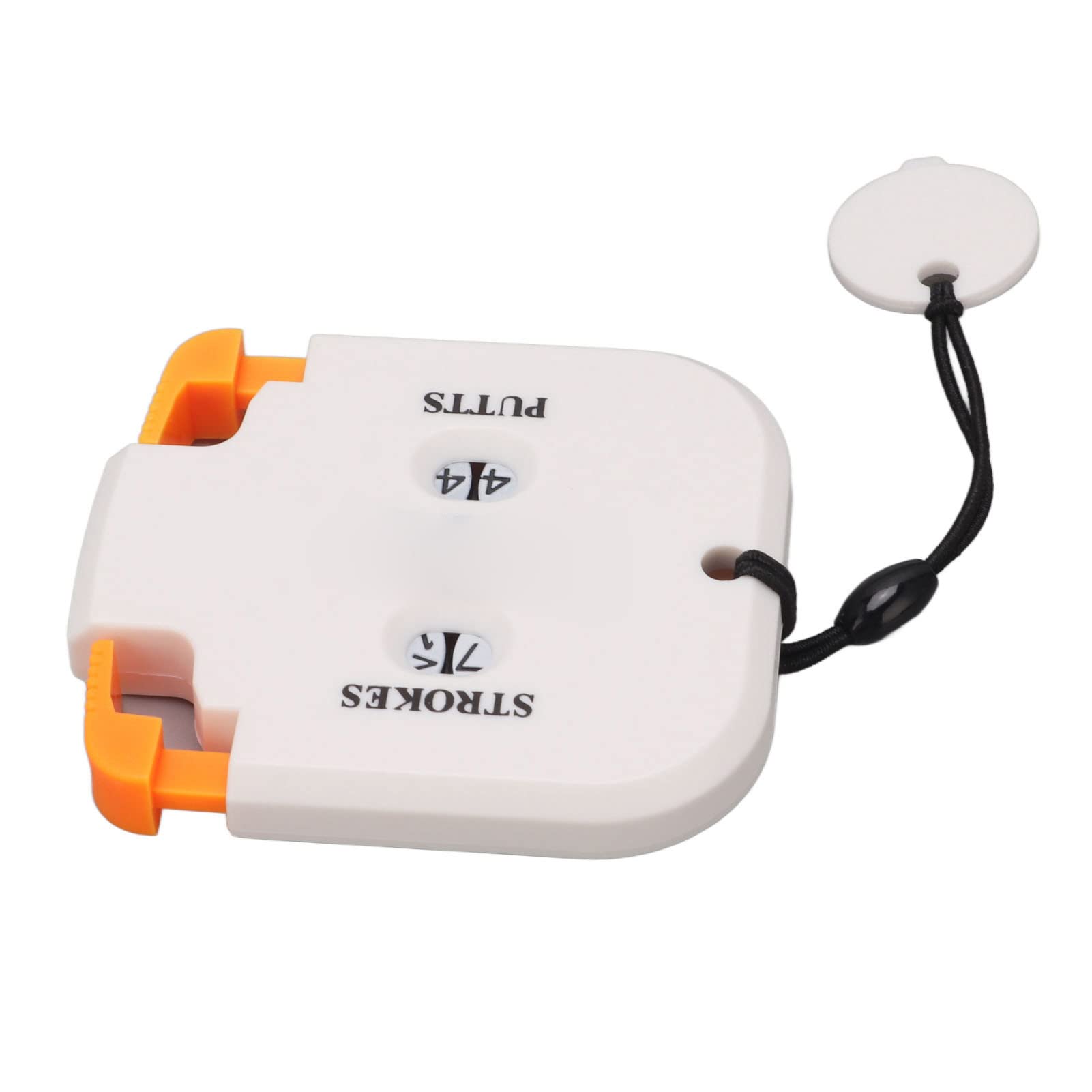 Hztyyier Shot Counter, 2 Circular Dial Plates Score Counter Pressing Anti-lost Mechanical Score for Competition (White Body Orange Press)